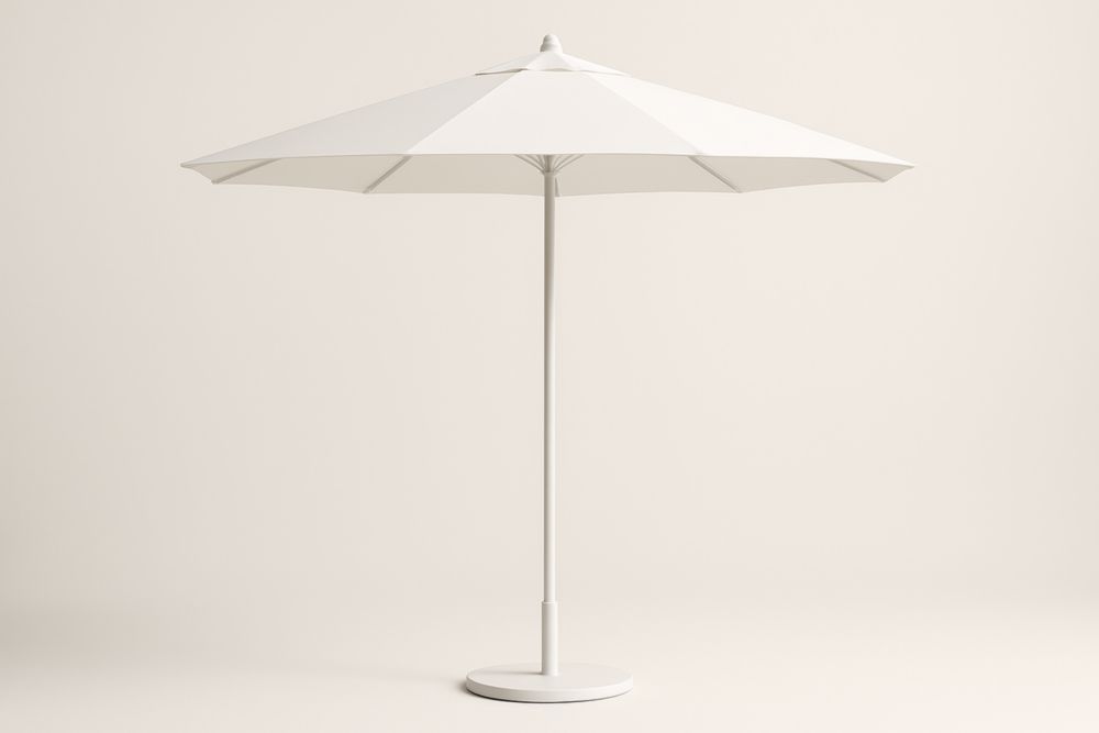 Ombrellone da Giardino in Alluminio Tessuto Poliestere Bianco