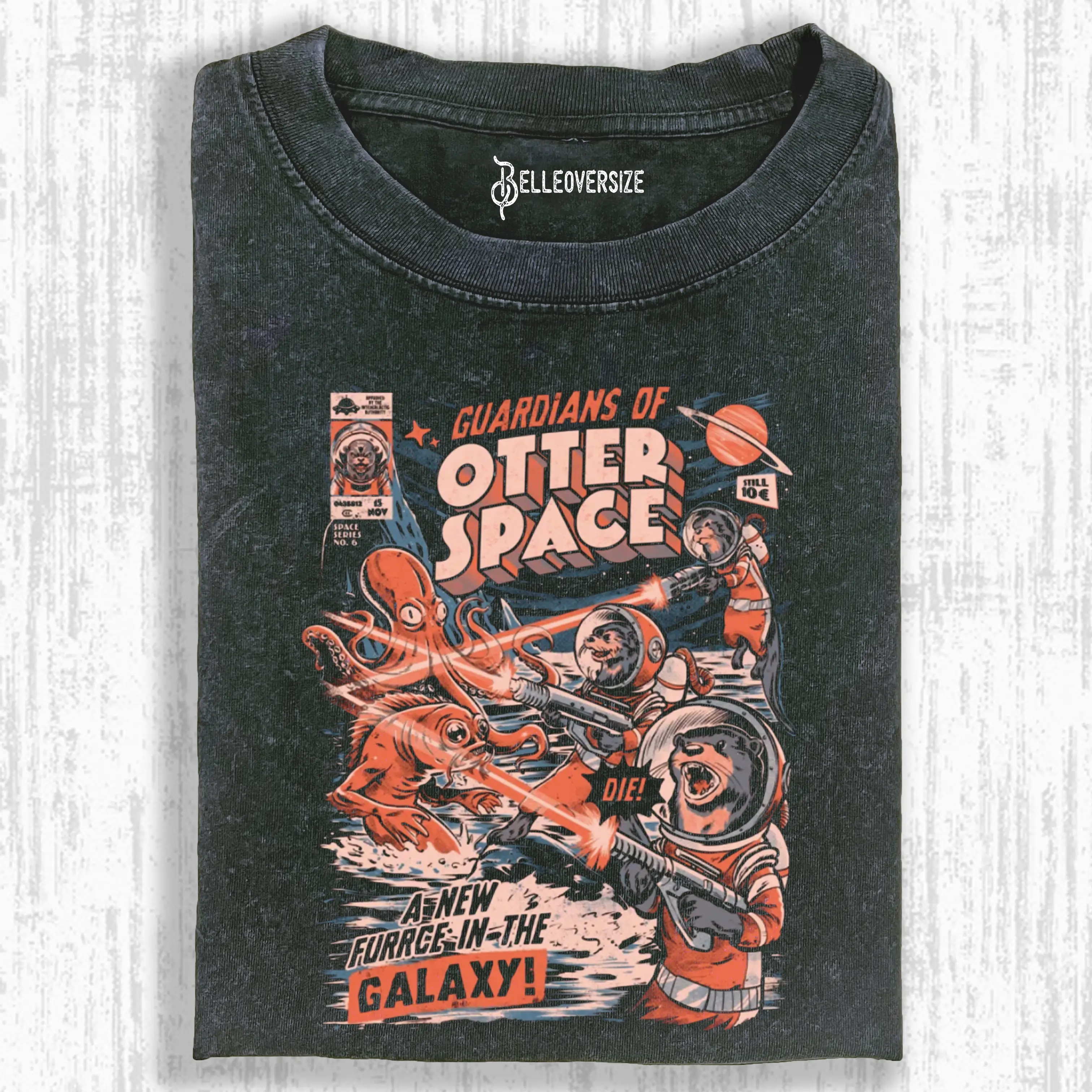 GUARDIANS OF OTTER SPACEFUNNY RETRO  T-SHIRT