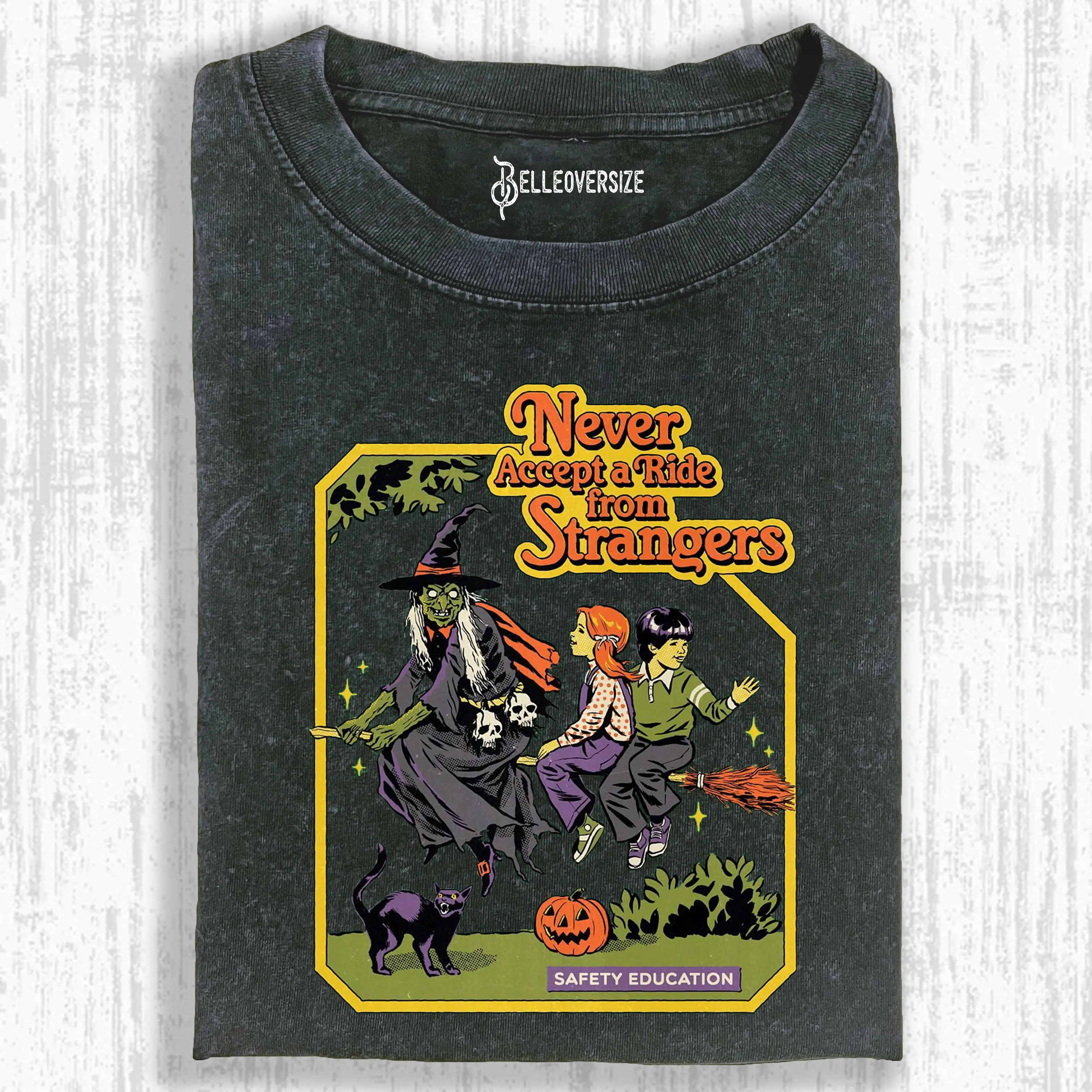 NEVER ACCEPT A RIDE KIDS T-SHIRT