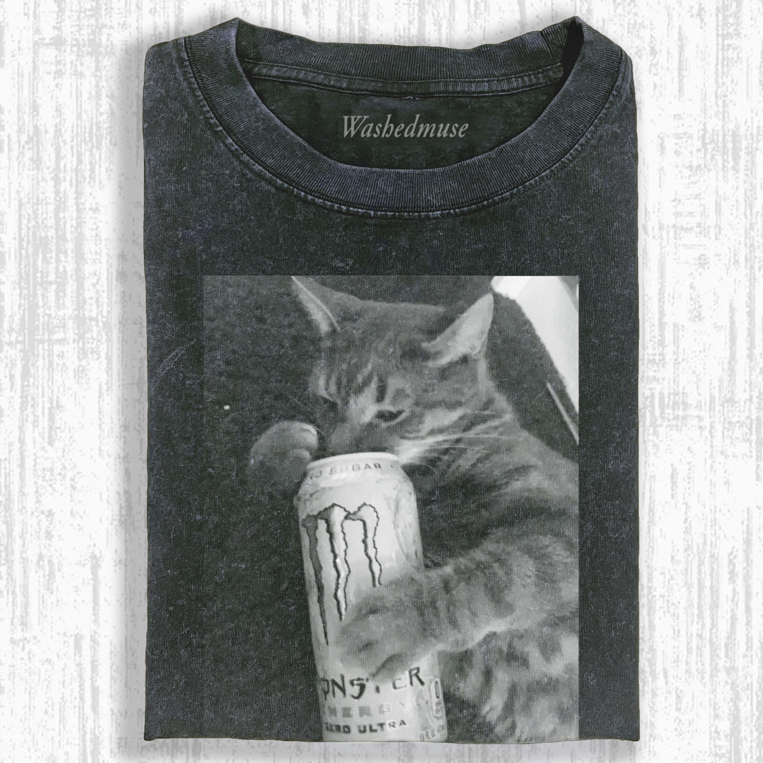 DRUNKEN CAT  T-SHIRT
