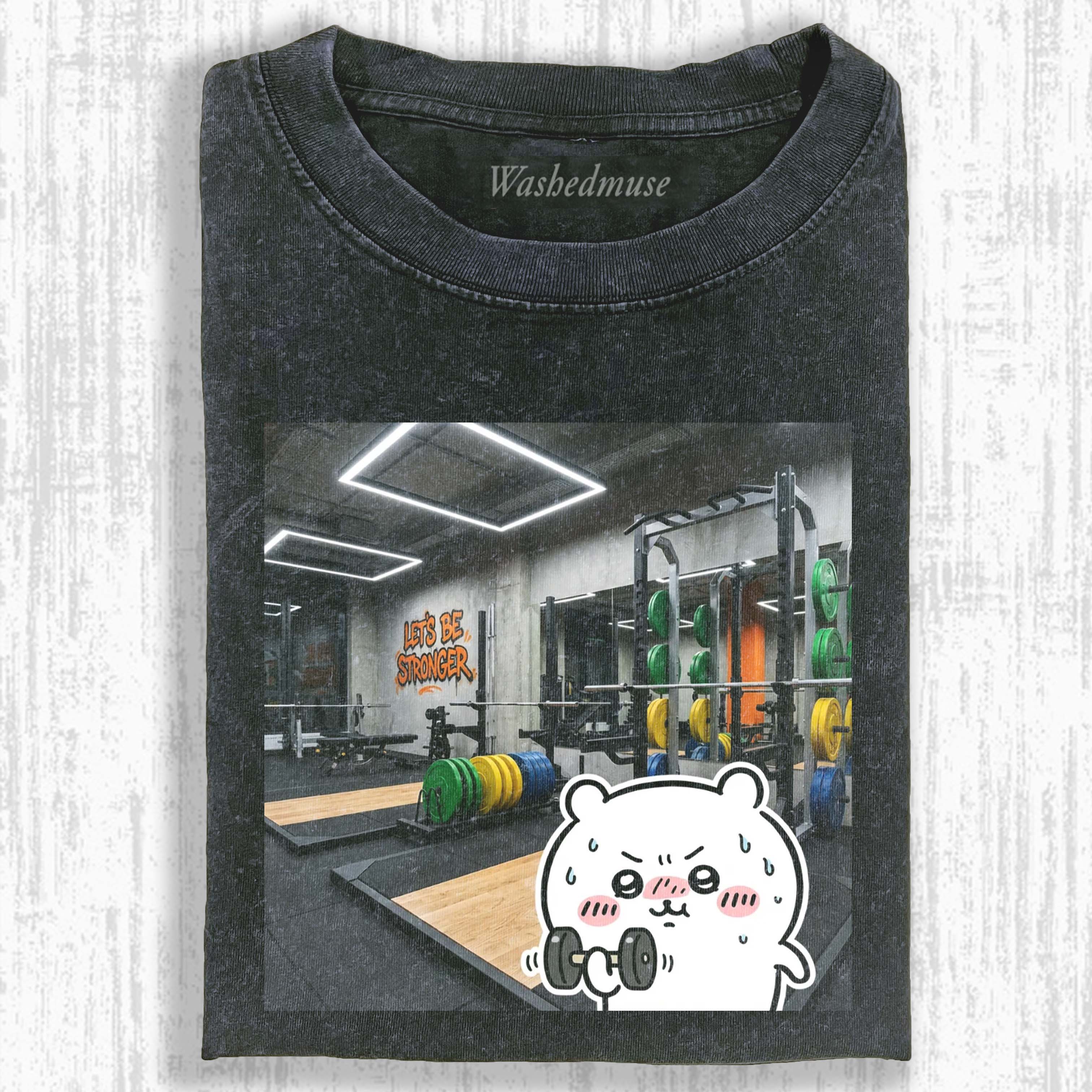 DUMBBELL AND SWEAT T-SHIRT