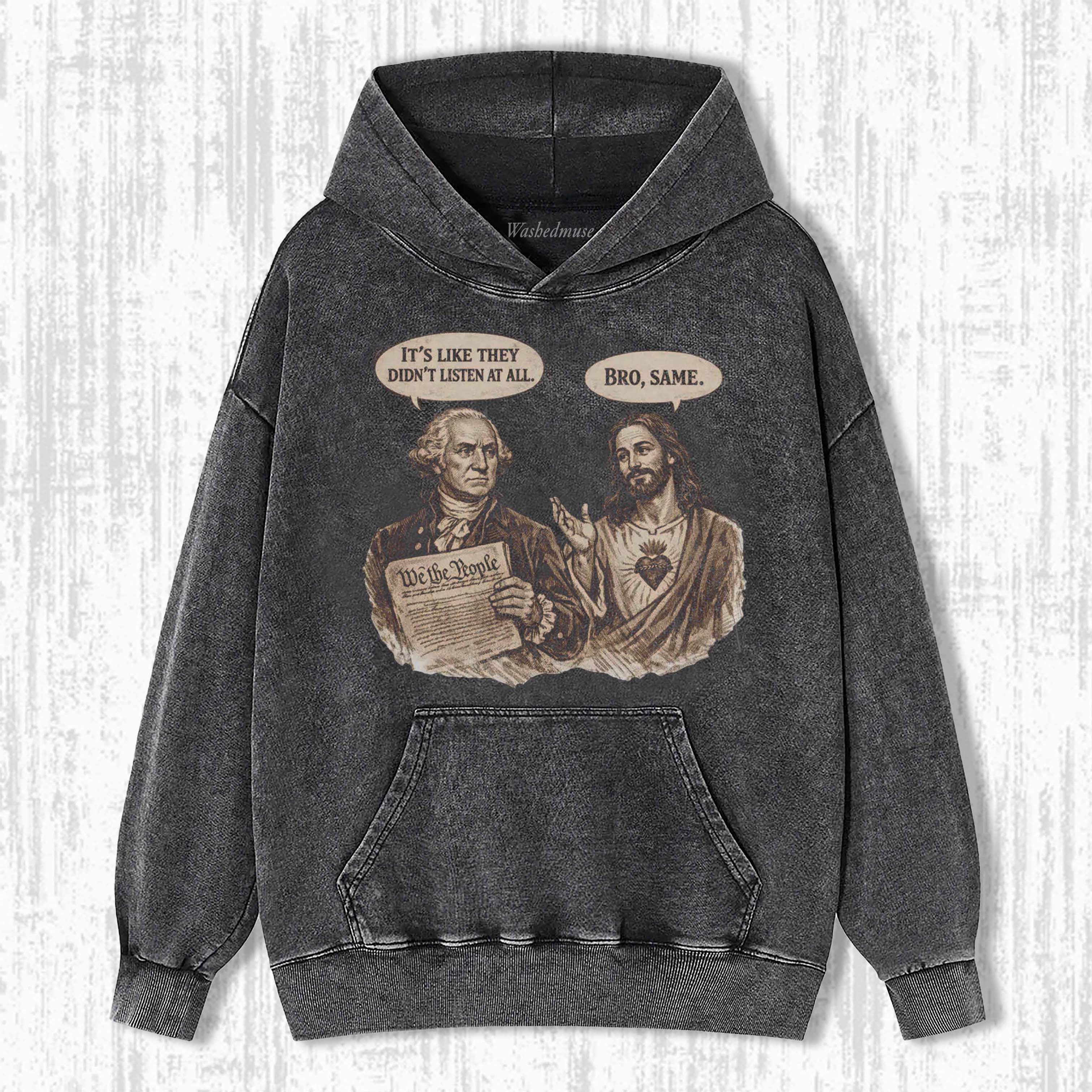 GEORGE WASHINGTON & JESUS HOODIE