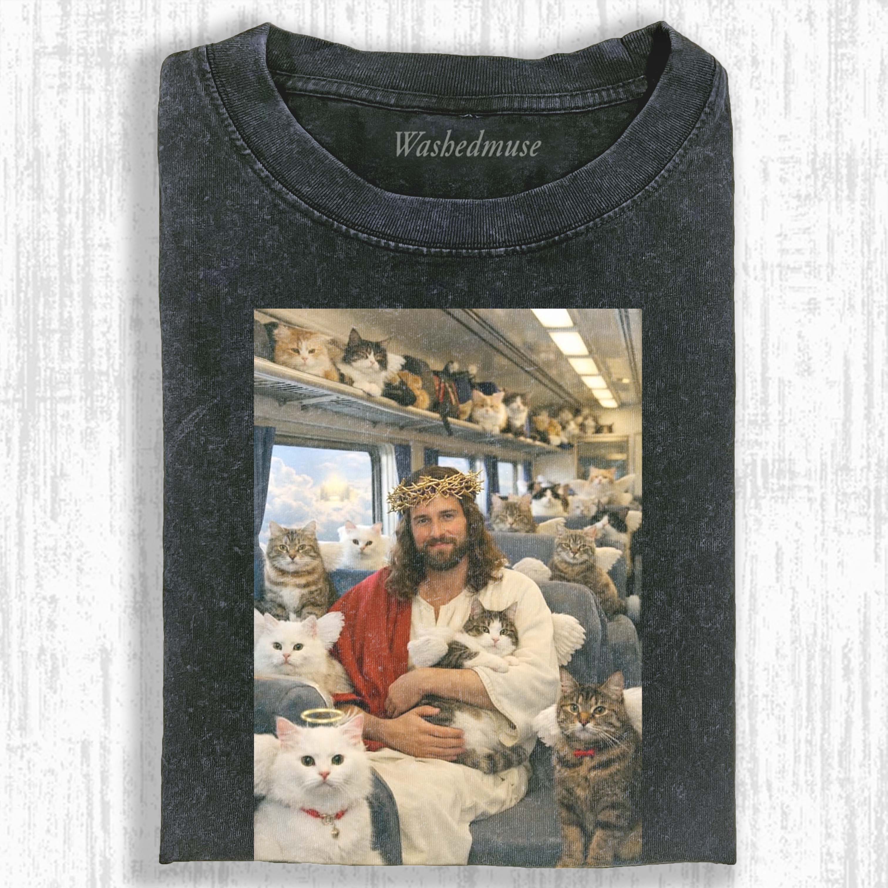 JESUS CAT SUBWAY T-SHIRT