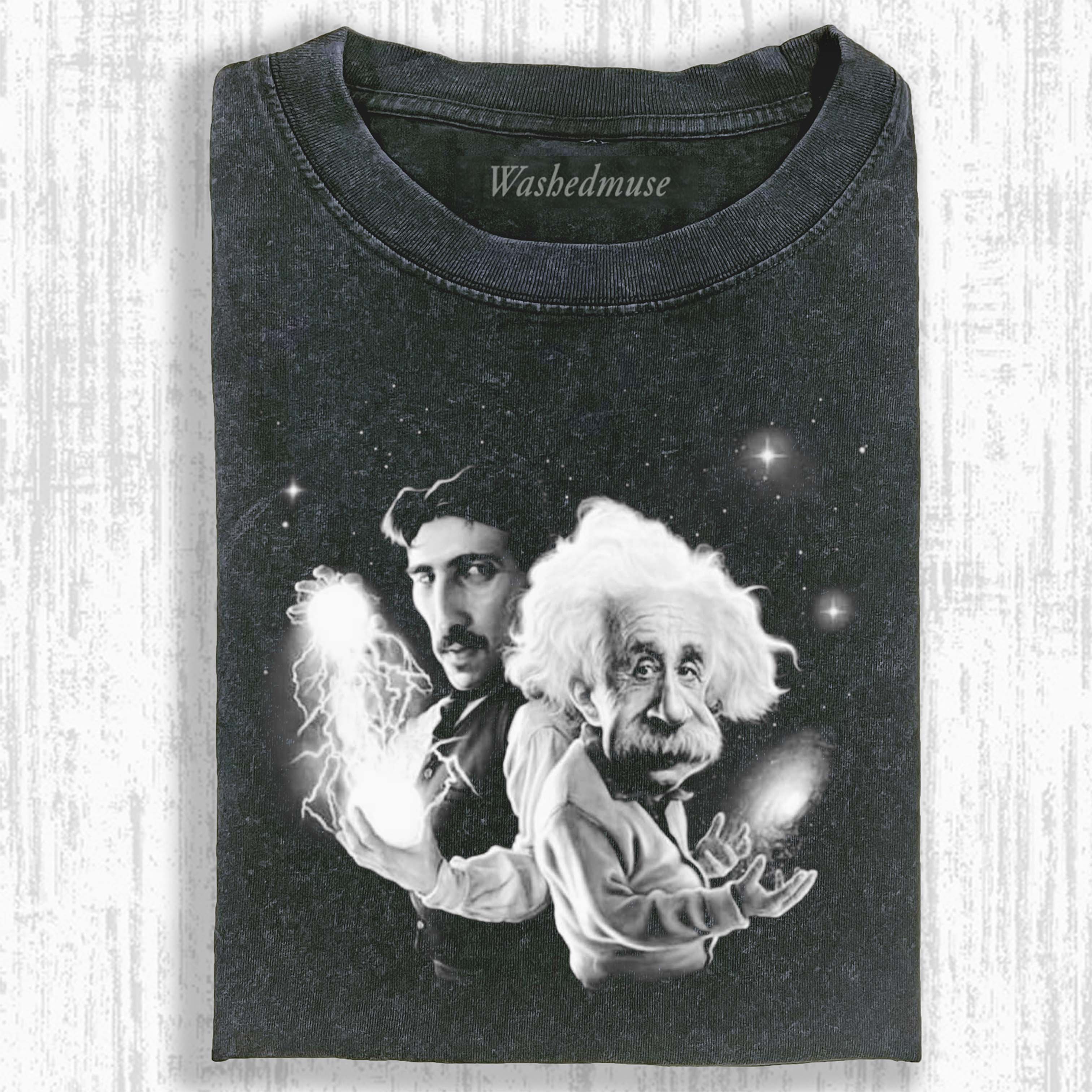NIKOLA TESLA & ALBERT EINSTEIN T-SHIRT 