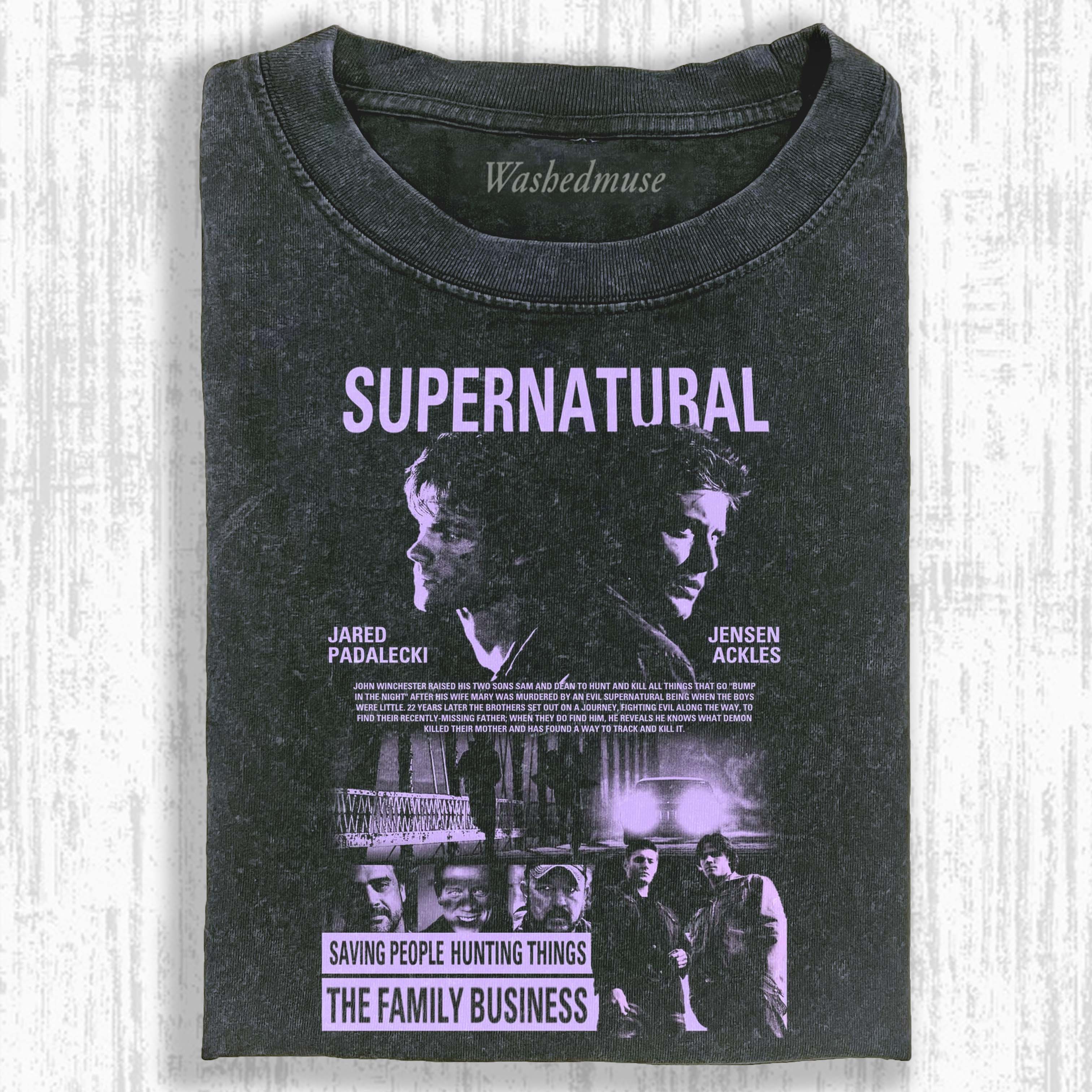 TWO BROTHERS PURPLE RETRO T-SHIRT