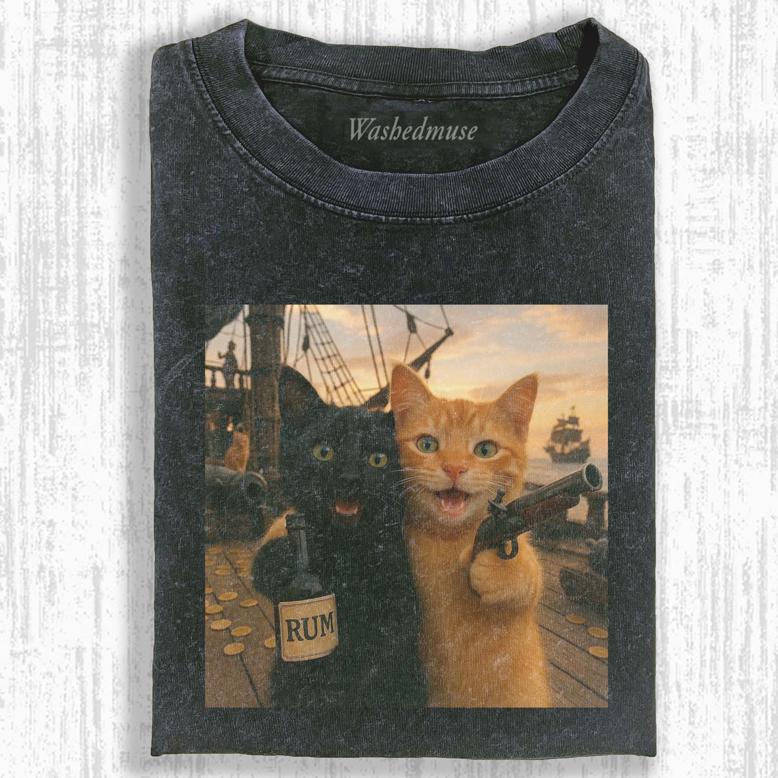 VINTAGE CAT T-SHIRT 