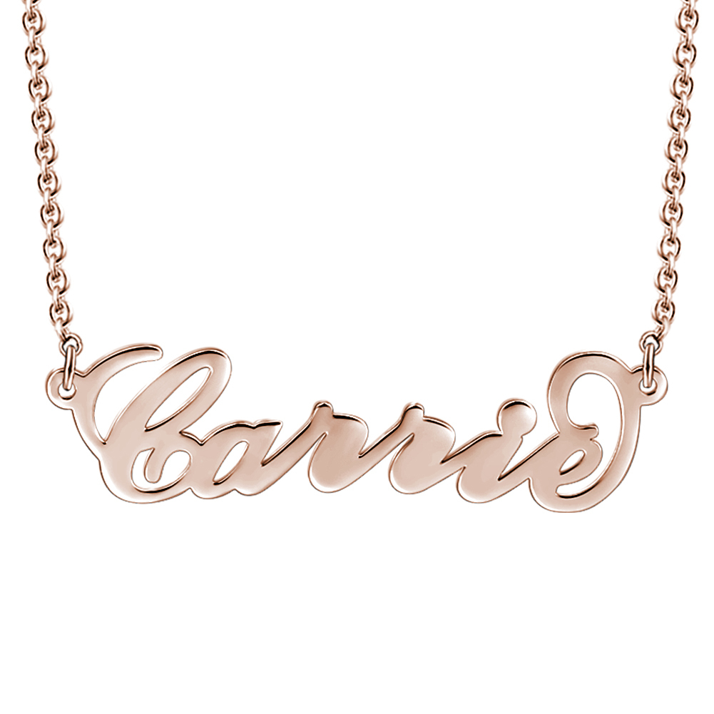 Custom Name Carrie Style Necklace Birthday Gift Valentines Gift
