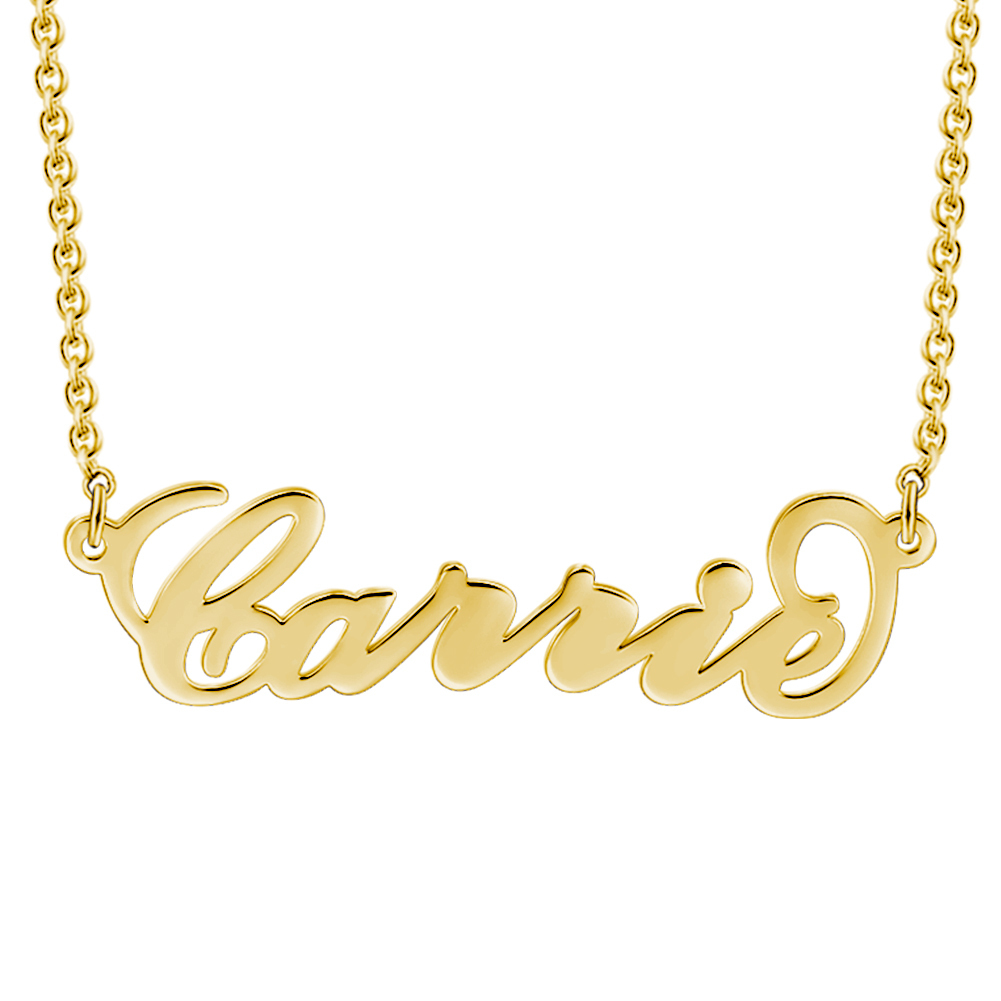 Custom Name Carrie Style Necklace Birthday Gift Valentines Gift