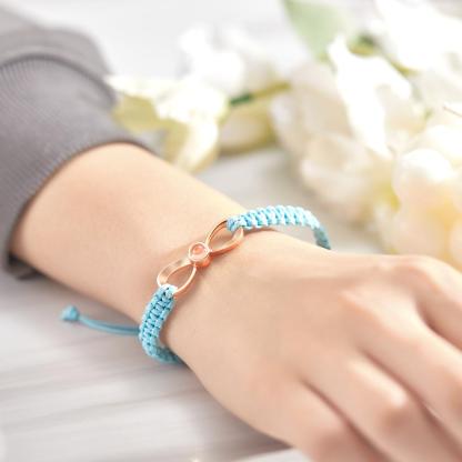 Custom Infinity Projection Photo Bracelet Couple Jewelry