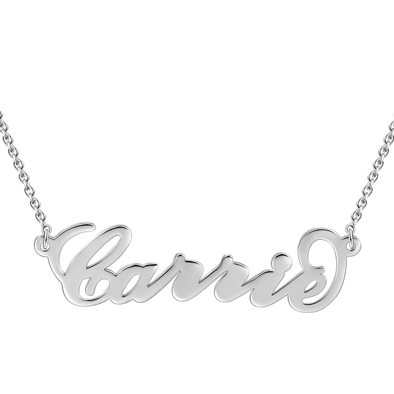 Custom Name Carrie Style Necklace Birthday Gift Valentines Gift