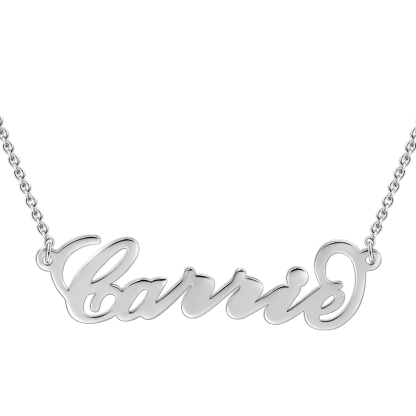 Custom Name Carrie Style Necklace Birthday Gift Valentines Gift