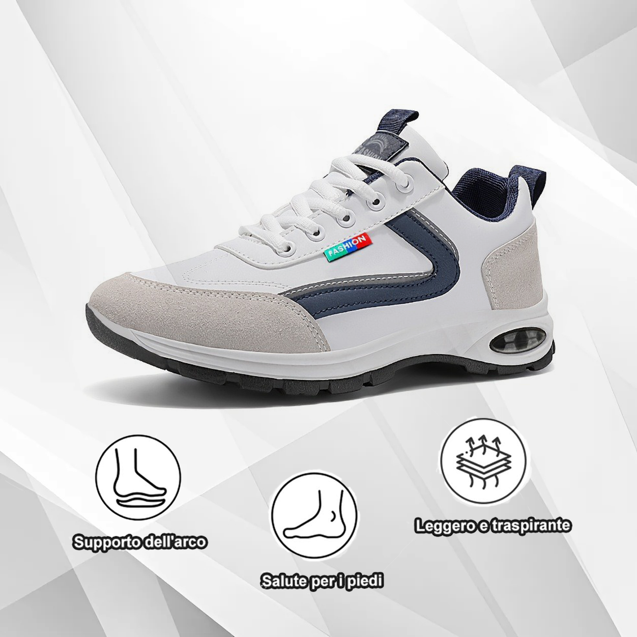 (🔥Sconto del 50% oggi - non perderlo) - Sneakers leggere in pelle (- Morbide e comode - Unisex)