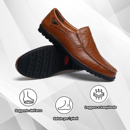 (🔥Sconto del 50% oggi - non perdertelo) - Mocassini slip-on italiani morbidi e comodi in pelle di vitello
