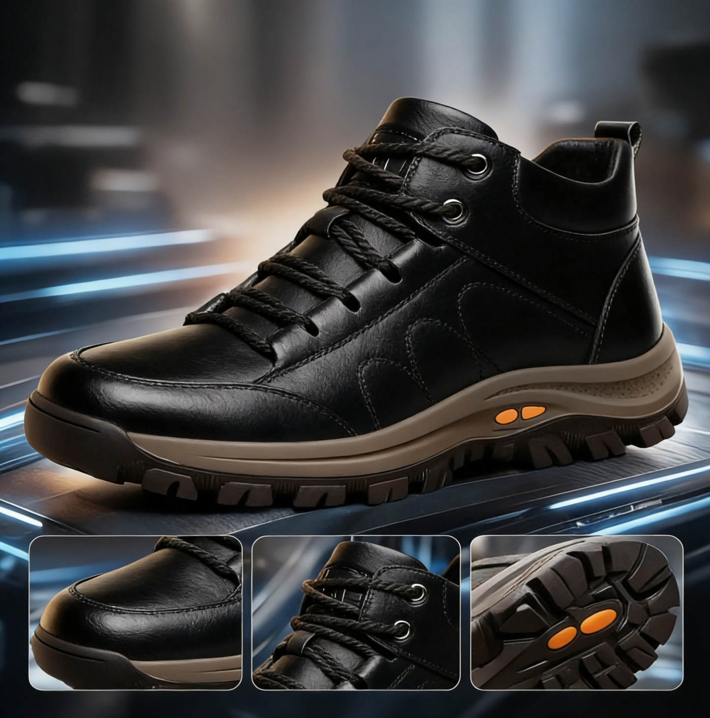 🐂【Soletta intelligente】✅Pelle di prima qualità + Cucita a mano: un must per gli uomini🔴Podologo portatile🗽Prodotto negli Stati Uniti