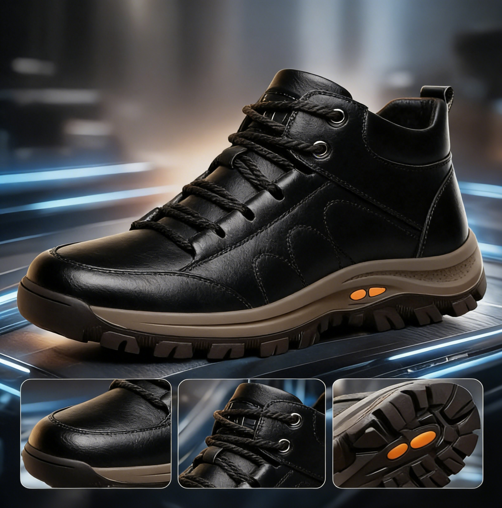 🐂【Soletta intelligente】✅Pelle di prima qualità + Cucita a mano: un must per gli uomini🔴Podologo portatile🗽Prodotto negli Stati Uniti