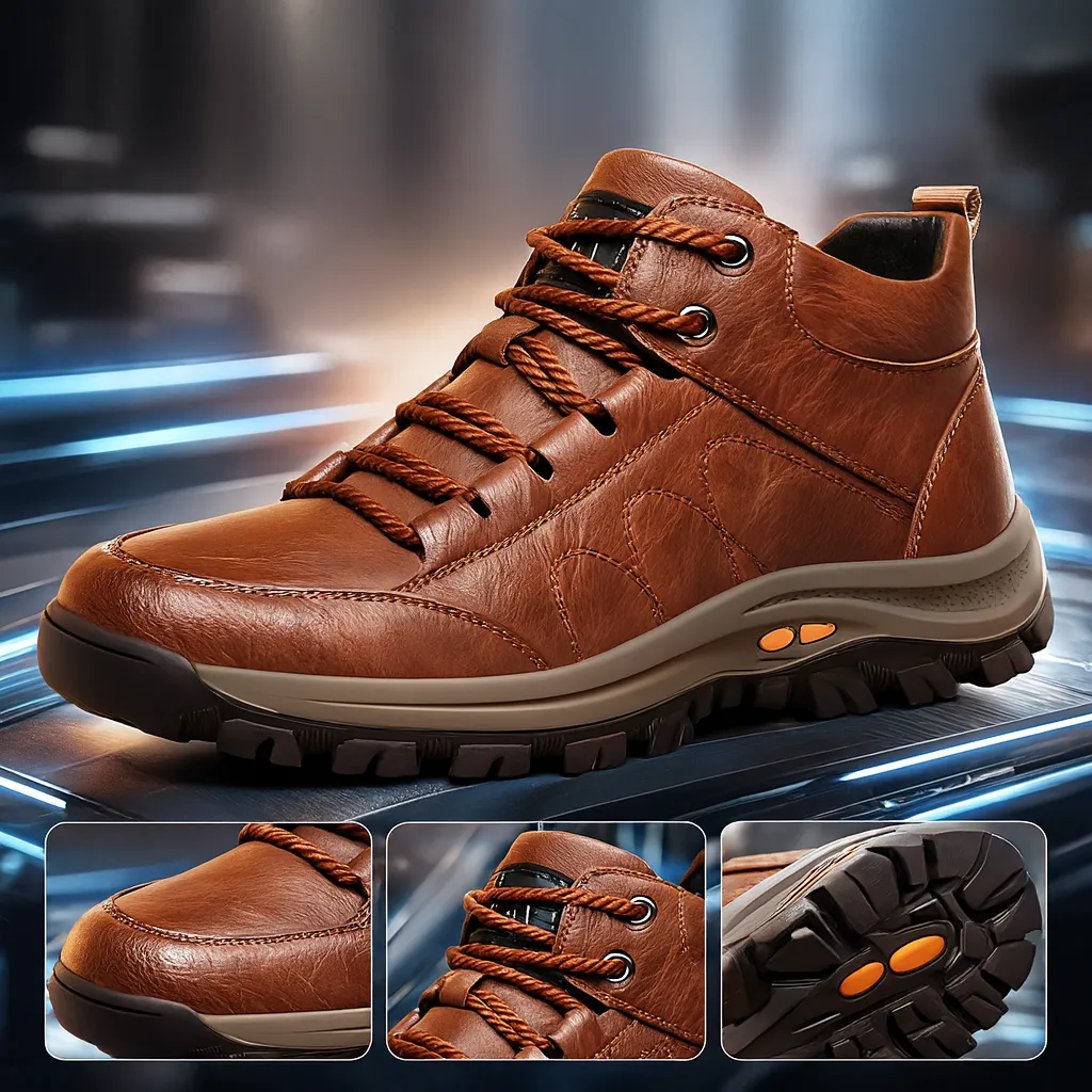 🐂【Soletta intelligente】✅Pelle di prima qualità + Cucita a mano: un must per gli uomini🔴Podologo portatile🗽Prodotto negli Stati Uniti