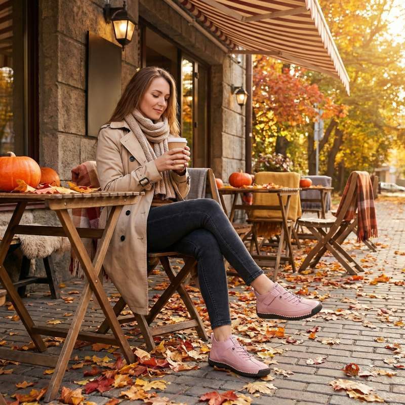 🐂【Pelle Premium】【⏰Sconto del 50% oggi - Non perdertelo!】✅Punta larga + Cucito a mano + Memory Foam 🔴Certificato CE/Dispositivo medico