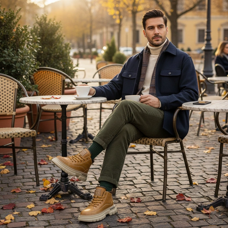 🐂【Pelle Premium】【⏰Sconto del 50% oggi - Non perdertelo!】✅Punta larga + Cucito a mano + Memory Foam 🔴Certificato CE/Dispositivo medico