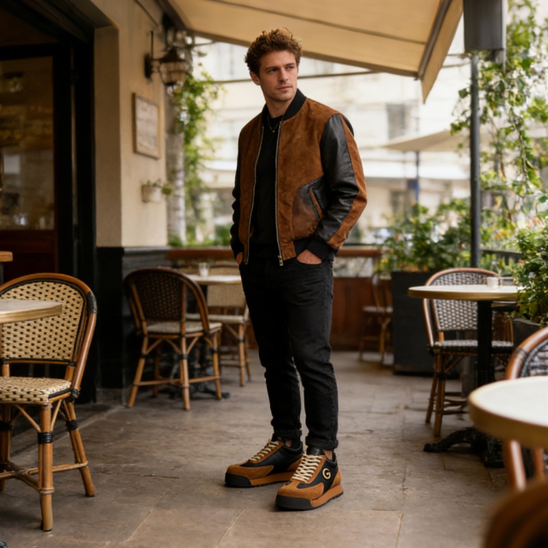 🐂【Prodotto negli USA】✅Pelle di prima qualità + Cucito a mano - Un must per gli uomini🔴