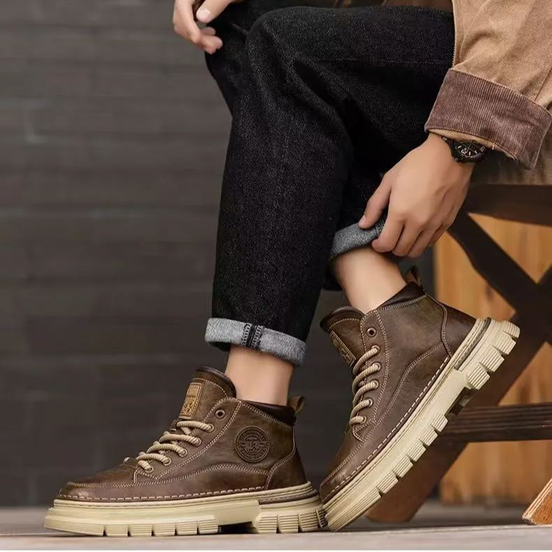 🐂【Pelle Premium】【⏰Sconto del 50% oggi - Non perdertelo!】✅Punta larga + Cucito a mano + Memory Foam 🔴Certificato CE/Dispositivo medico