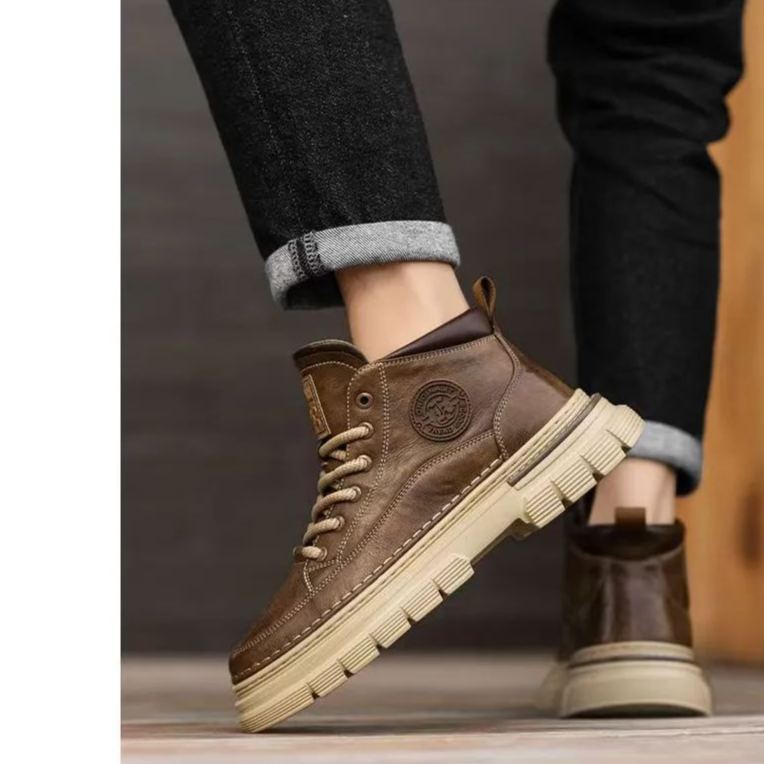 🐂【Pelle Premium】【⏰Sconto del 50% oggi - Non perdertelo!】✅Punta larga + Cucito a mano + Memory Foam 🔴Certificato CE/Dispositivo medico