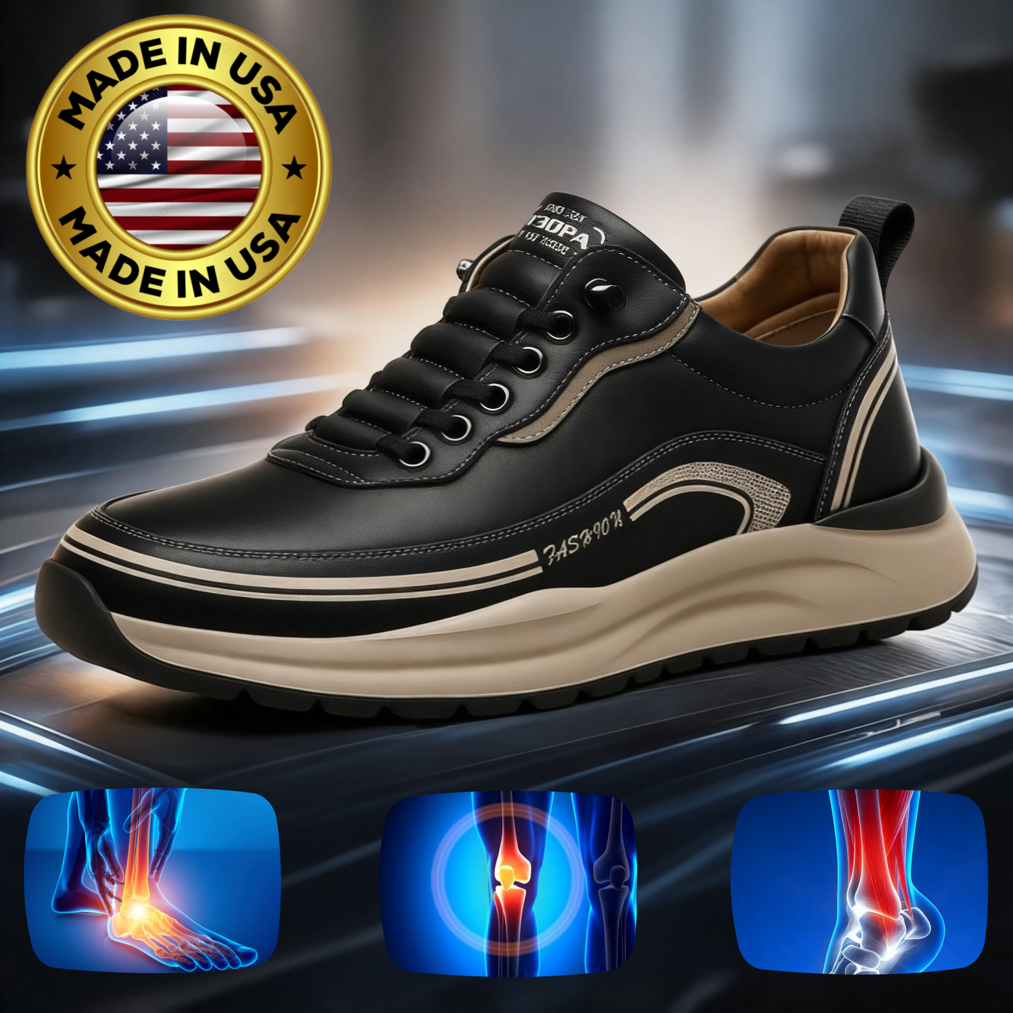 🐂【Solette intelligenti】Prodotte negli Stati Uniti✅ Pelle di alta qualità + cucite a mano - Un must per gli uomini🔴 Podologo portatile