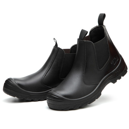 🏃👟Clearance!!🔥Last Hour!!🔥Men's Comfortable Waterd and Oilproof Steel-Toe Box Protecter Iron Workers Chelsea Boots