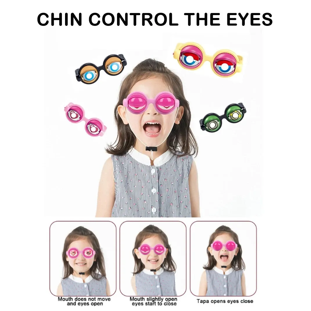Funny Pranks Crazy Eyes Glasses for Unixex Adult Kids Party Halloween Costume