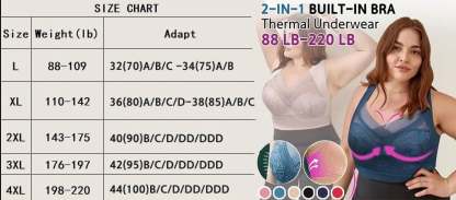 💃2-in-1 Built-in Bra Thermal Underwear
