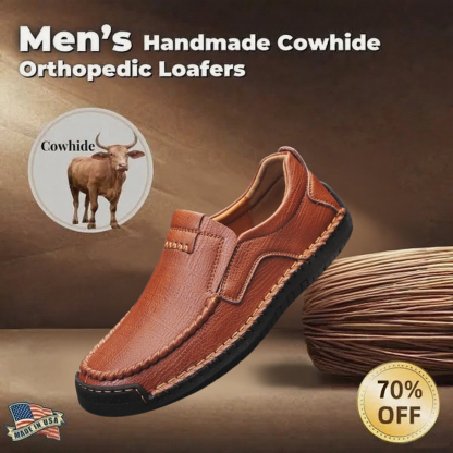 ⏰Last Day 70% OFF - 2025 New Men's Handmade Cowhide Orthopedic Leather Loafers