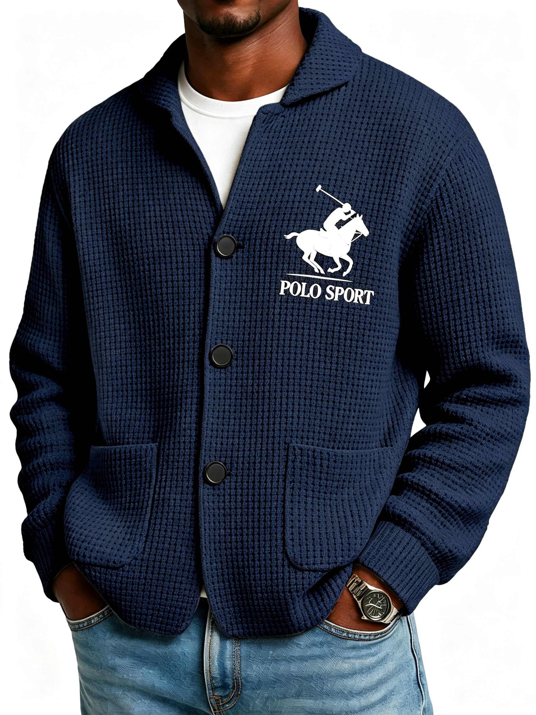 Autumn And Winter Solid Color Stand Collar Knitted Sweater Jacket