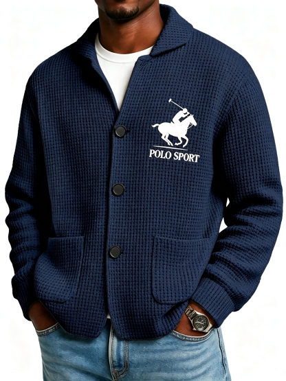Autumn And Winter Solid Color Stand Collar Knitted Sweater Jacket