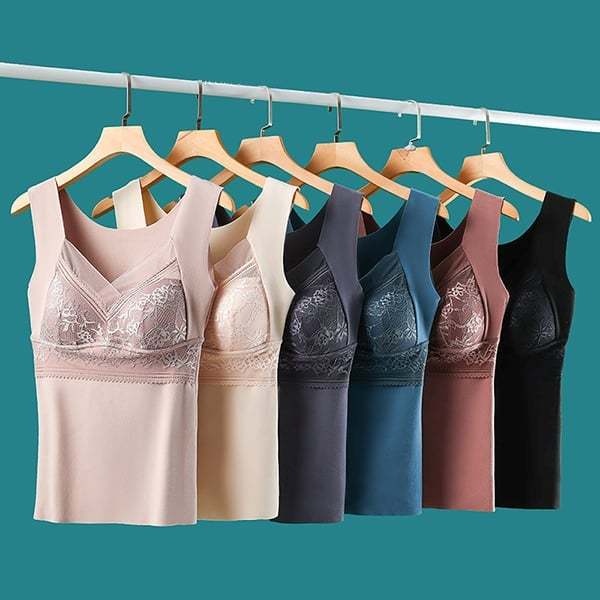 💃2-in-1 Built-in Bra Thermal Underwear