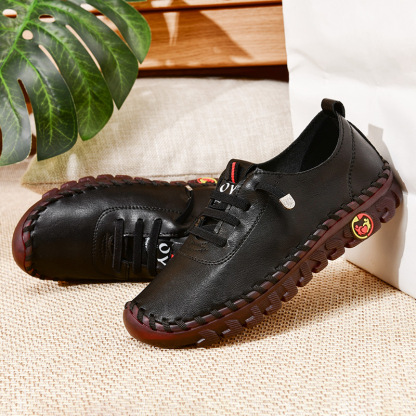 Women's Calfskin Leather Walking Shoes – Ultra Comfortable