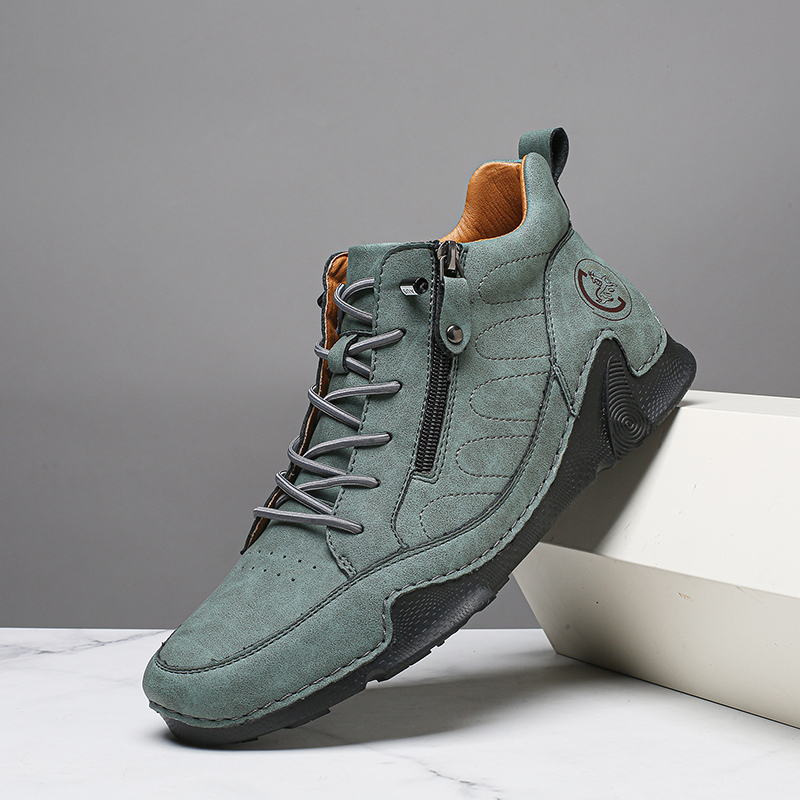 ⏰Last Day 50% OFF🔥Men’s Handmade Premium Leather Slip-On Driving Boots – Wide Toe, Arch Support, Waterproof, Pressure Relief, Non-Slip Sole&Warmth for Casual, Travel & Outdoor