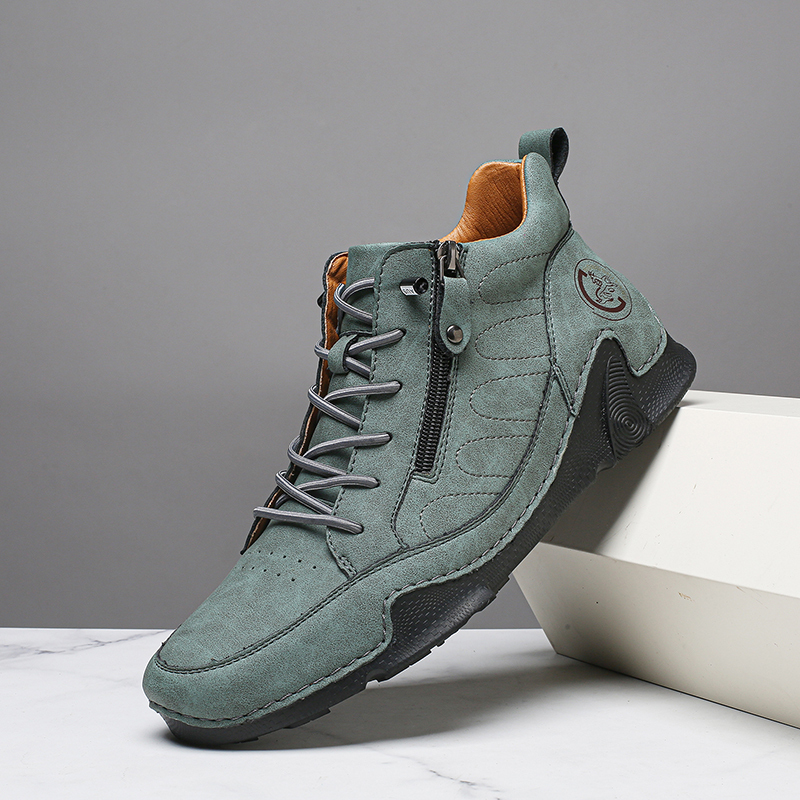 ⏰Last Day 50% OFF🔥Men’s Handmade Premium Leather Slip-On Driving Boots – Wide Toe, Arch Support, Waterproof, Pressure Relief, Non-Slip Sole&Warmth for Casual, Travel & Outdoor