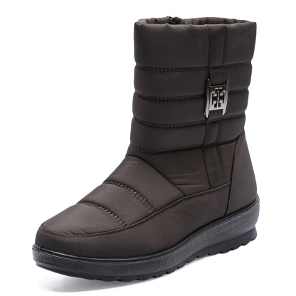 Women's Side Zipper Waterproof Snow Boots