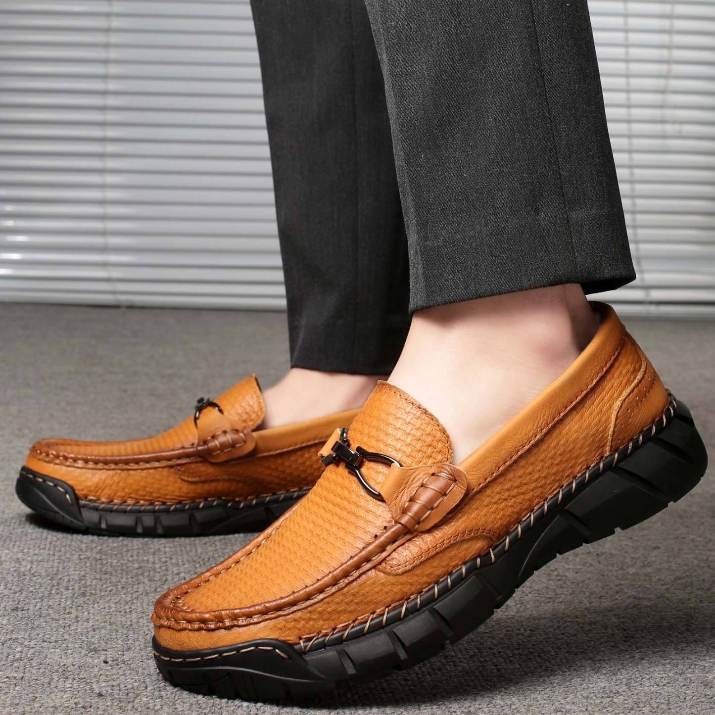 🔥Last Day 60% OFF🔥Men's genuine calfskin leather Slip-On Loafers