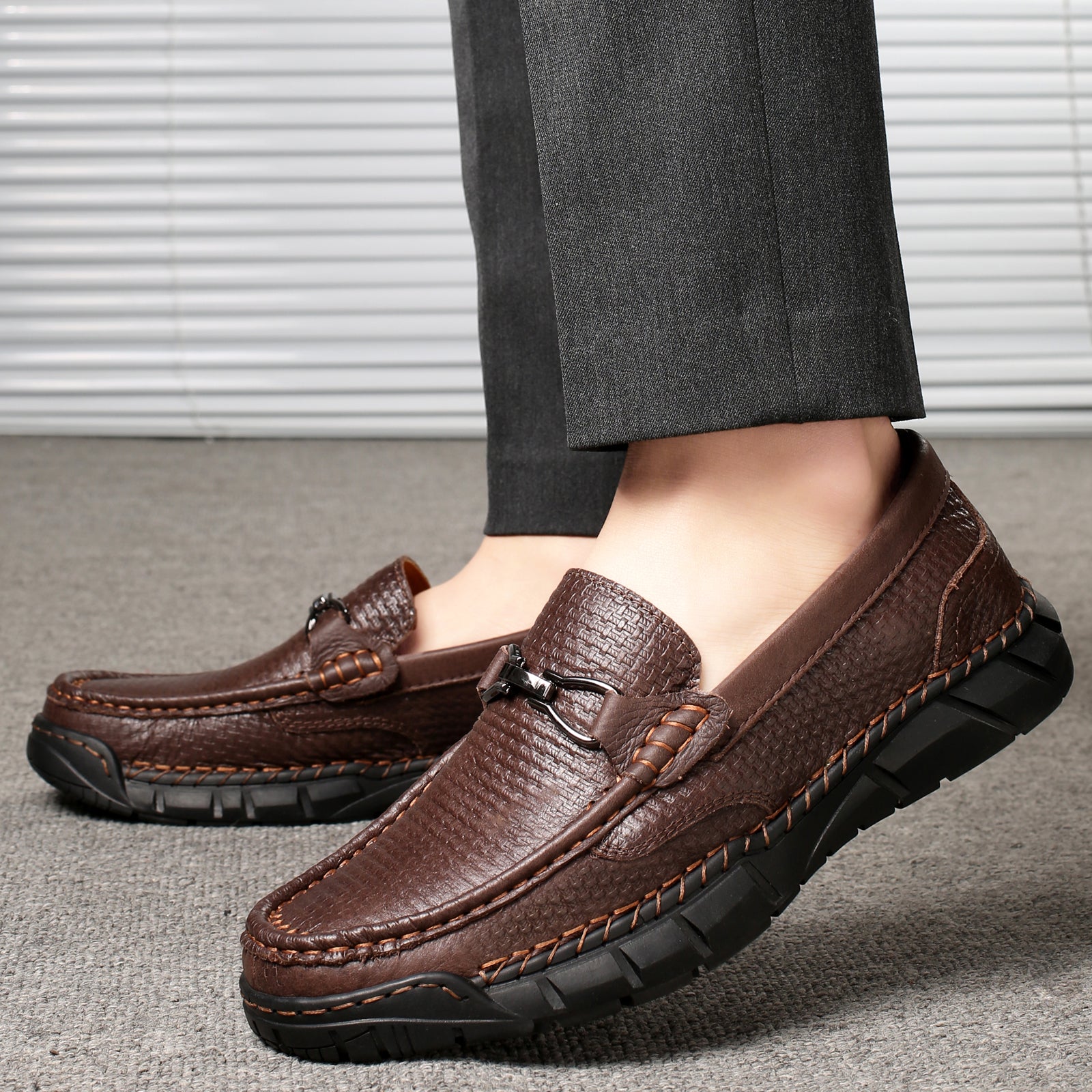 🔥Last Day 60% OFF🔥Men's genuine calfskin leather Slip-On Loafers