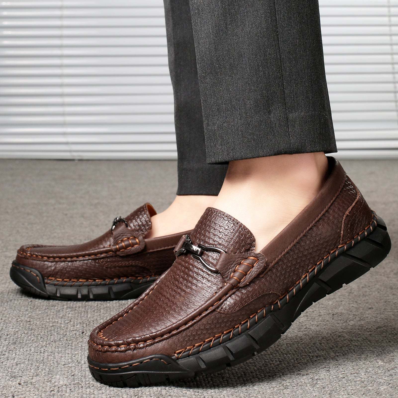 🔥Last Day 60% OFF🔥Men's genuine calfskin leather Slip-On Loafers