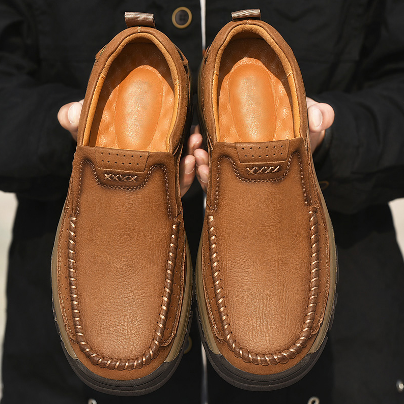 Men's Moccasin Comfort Sandproof, Wear-resistant Highly Elastic Walking Trainers