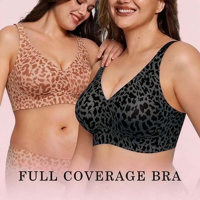 🏆LAST DAY SALE 49% OFF 🔥Super Firming Leopard Print Jelly  Bra | Women Wirefree Bras 👍No More Sagging Breasts