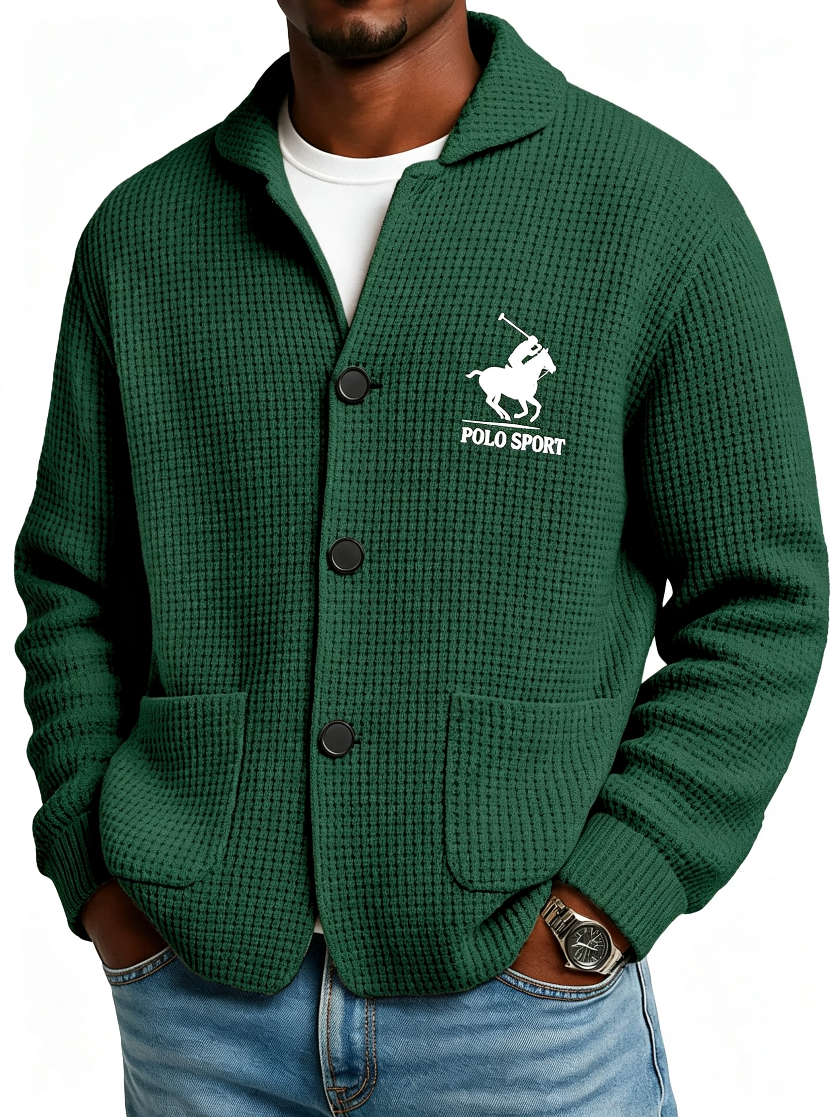 Autumn And Winter Solid Color Stand Collar Knitted Sweater Jacket