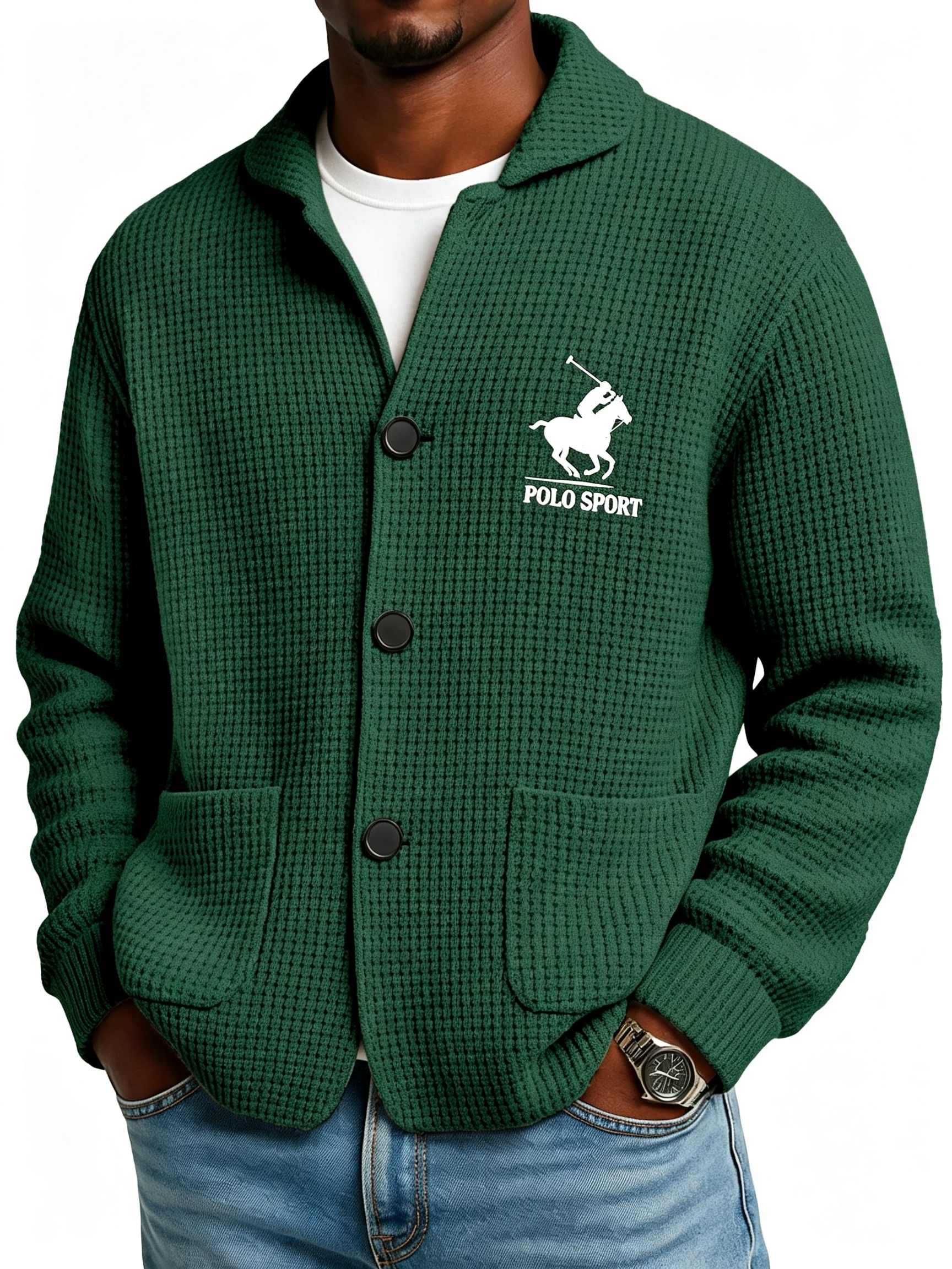 Autumn And Winter Solid Color Stand Collar Knitted Sweater Jacket