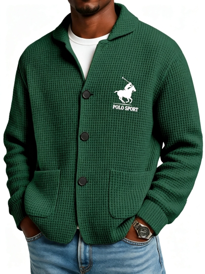 Autumn And Winter Solid Color Stand Collar Knitted Sweater Jacket