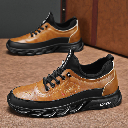 ⏰Limited Time Sale 70% OFF-Men's Casual Fashion Orthopedic Hiking Shoes – Anti-Puncture, Anti-Collision, Non-Slip Arch Support  Leather Outdoor Sports Shoes for All-Terrain Performance