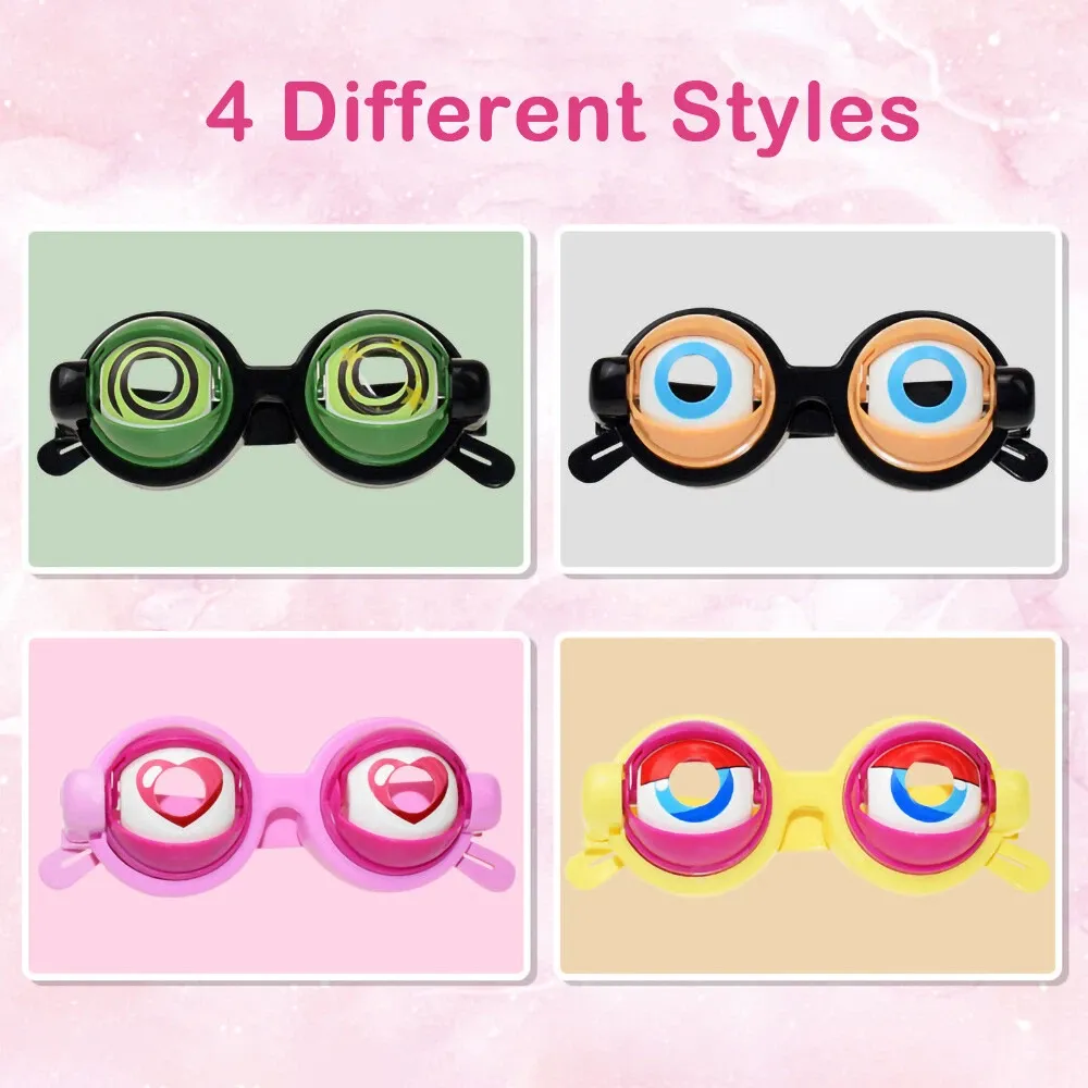 Funny Pranks Crazy Eyes Glasses for Unixex Adult Kids Party Halloween Costume