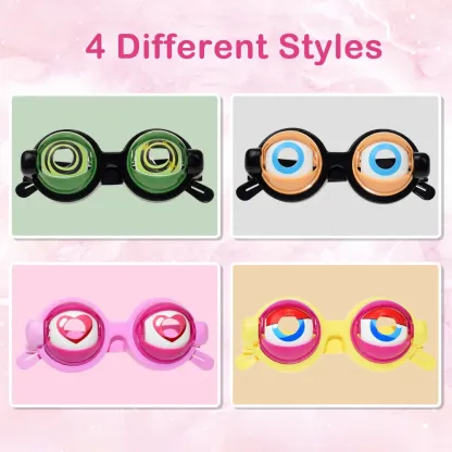 Funny Pranks Crazy Eyes Glasses for Unixex Adult Kids Party Halloween Costume