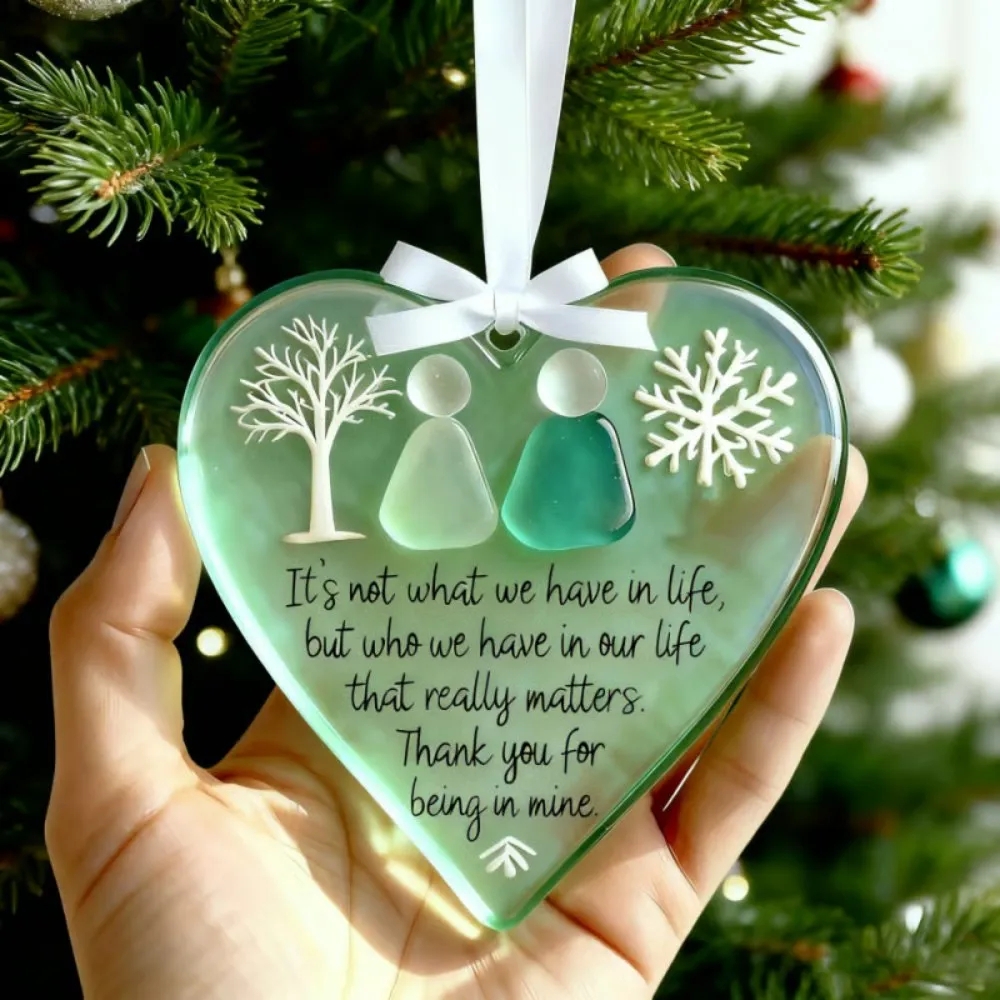 💙Heart-shaped Sea Glass Friendship Decor✨ Shaped by Nature & Crafted by Hand