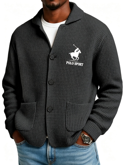 Autumn And Winter Solid Color Stand Collar Knitted Sweater Jacket